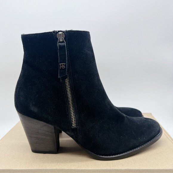 Paul Green Reya Boot Heeled Ankle Black Soft Suede UK 7.5 US 10 - NEW $550 - Picture 1 of 12